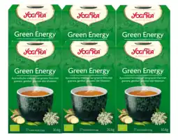 De Online Drogist Yogi tea green energy voordeelverpakking 6x17st aanbieding