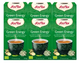 De Online Drogist Yogi tea green energy voordeelverpakking 6x17st aanbieding