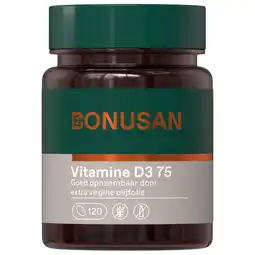 De Online Drogist Bonusan vitamine d3 75mcg 3000ie capsules 120cp aanbieding