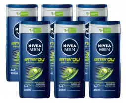 De Online Drogist Nivea men energy shower gel voordeelverpakking 6x250ml aanbieding