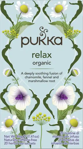 De Online Drogist Pukka relax organic thee 20zk aanbieding