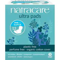 De Online Drogist Natracare ultra pads super maandverband 12st aanbieding