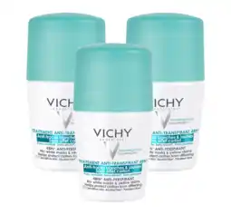 De Online Drogist Vichy anti-transpiratie anti-witte en gele vlekken roller 48 uur - multiverpakking 3x50ml aanbieding