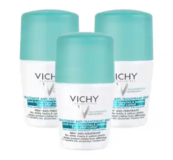 De Online Drogist Vichy anti-transpiratie anti-witte en gele vlekken roller 48 uur - multiverpakking 3x50ml aanbieding