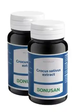 De Online Drogist Bonusan crocus sativus extract capsules 2x60cp aanbieding