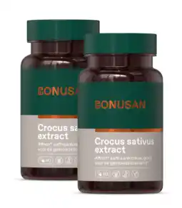 De Online Drogist Bonusan crocus sativus extract capsules 2x60cp aanbieding