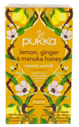 De Online Drogist Pukka lemon, ginger & manuka honey thee 20zk aanbieding