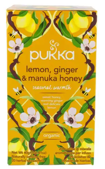 De Online Drogist Pukka lemon, ginger & manuka honey thee 20zk aanbieding