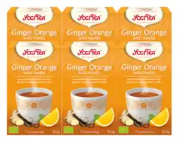 De Online Drogist Yogi tea ginger orange with vanilla voordeelverpakking 6x17st aanbieding