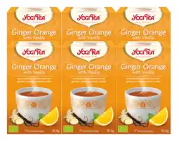 De Online Drogist Yogi tea ginger orange with vanilla voordeelverpakking 6x17st aanbieding