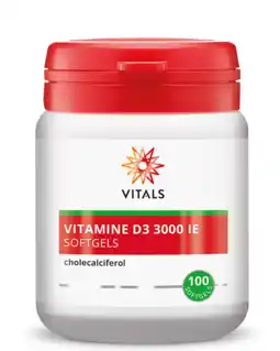 De Online Drogist Vitals vitamine d3 3000ie softgels 100sg aanbieding