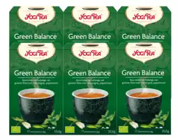 De Online Drogist Yogi tea green balance voordeelverpakking 6x17st aanbieding