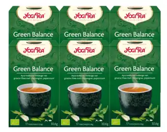 De Online Drogist Yogi tea green balance voordeelverpakking 6x17st aanbieding