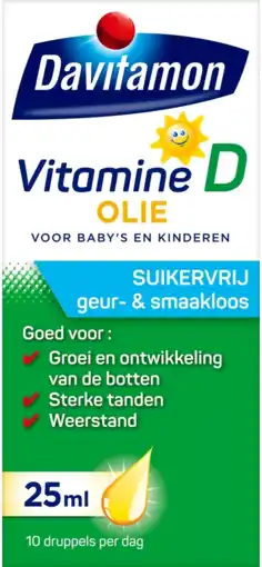 De Online Drogist Davitamon vitamine d olie 25ml aanbieding