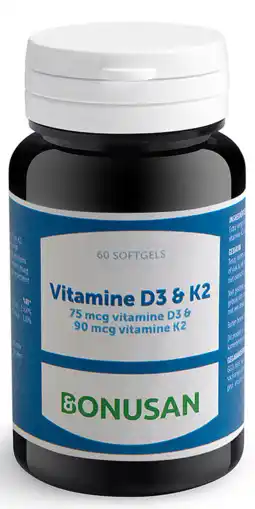 De Online Drogist Bonusan vitamine d3 & k2 softgels 60sg aanbieding