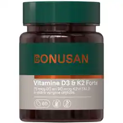 De Online Drogist Bonusan vitamine d3 & k2 softgels 60sg aanbieding