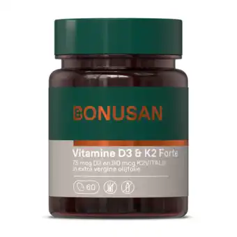 De Online Drogist Bonusan vitamine d3 & k2 softgels 60sg aanbieding
