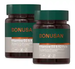 De Online Drogist Bonusan vitamine d3 & k2 softgels duoverpakking 2x60sg aanbieding