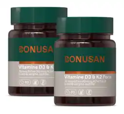 De Online Drogist Bonusan vitamine d3 & k2 softgels duoverpakking 2x60sg aanbieding