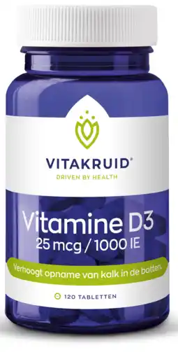 De Online Drogist Vitakruid vitamine d3 25 mcg tabletten 120tb aanbieding