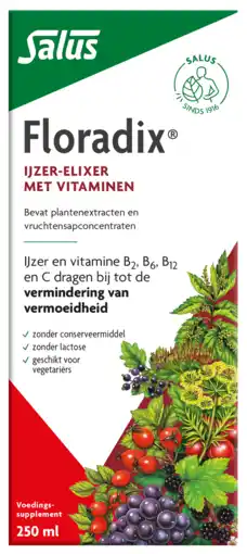 De Online Drogist Salus floradix vloeibaar ijzer elixer 250ml aanbieding