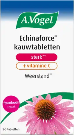 De Online Drogist A.vogel echinaforce kauwtabletten sterk** + vitamine c tabletten 60st aanbieding