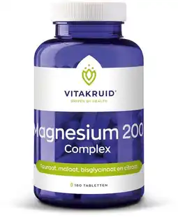 De Online Drogist Vitakruid magnesium 200 complex tabletten 180tb aanbieding