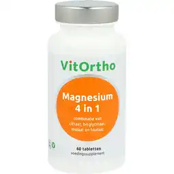 De Online Drogist Vitortho magnesium 4 in 1 tabletten 60tb aanbieding