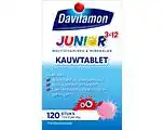 De Online Drogist Davitamon junior 3+ kauw vitamines framboos 120ktb aanbieding