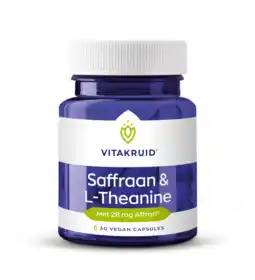 De Online Drogist Vitakruid saffraan & l-theanine vegacapsules 30vcp aanbieding