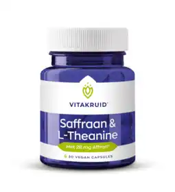 De Online Drogist Vitakruid saffraan & l-theanine vegacapsules 30vcp aanbieding
