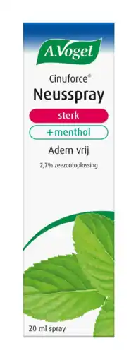 De Online Drogist A.vogel cinuforce neusspray extra sterk + menthol 20ml aanbieding
