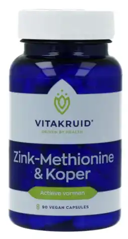 De Online Drogist Vitakruid zink methionine koper capsules 90cp aanbieding