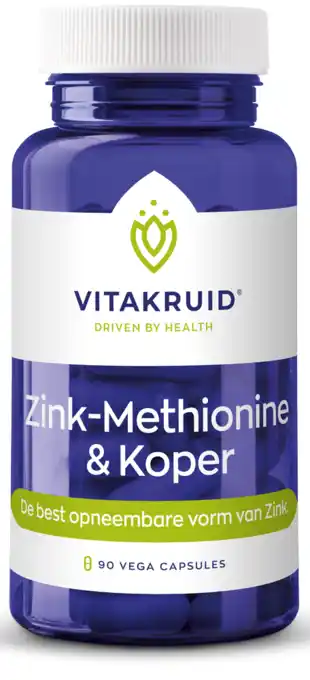 De Online Drogist Vitakruid zink methionine koper capsules 90cp aanbieding