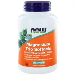 De Online Drogist Now magnesium trio softgels 90sg aanbieding