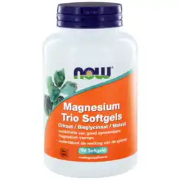 De Online Drogist Now magnesium trio softgels 90sg aanbieding