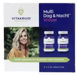 De Online Drogist Vitakruid multi dag & nacht vrouw tabletten 2x30st 60tb aanbieding