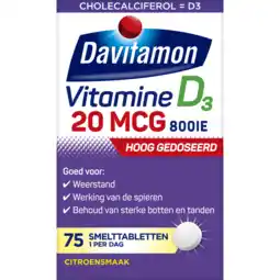 De Online Drogist Davitamon d3 forte smelttabletten 75tb aanbieding