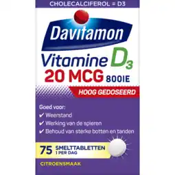 De Online Drogist Davitamon d3 forte smelttabletten 75tb aanbieding