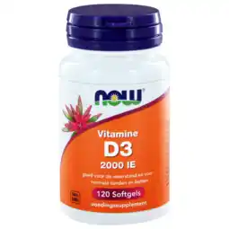 De Online Drogist Now vitamine d3 2000 ie softgels 120sg aanbieding