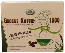 De Online Drogist Deonlinedrogist.nl groene koffie 1500 14st aanbieding