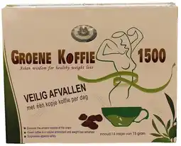 De Online Drogist Deonlinedrogist.nl groene koffie 1500 14st aanbieding