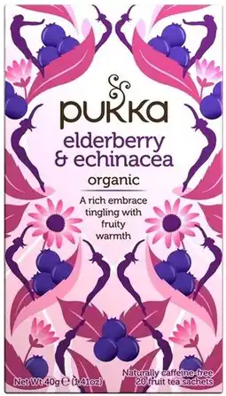 De Online Drogist Pukka elderberry & echinacea thee 20zk aanbieding