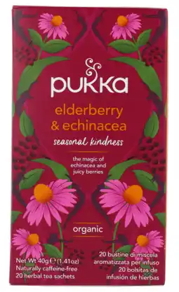 De Online Drogist Pukka elderberry & echinacea thee 20zk aanbieding