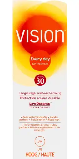 De Online Drogist Vision every day sun protection spf30 180ml aanbieding