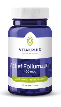 De Online Drogist Vitakruid actief foliumzuur 400mcg 100tb aanbieding