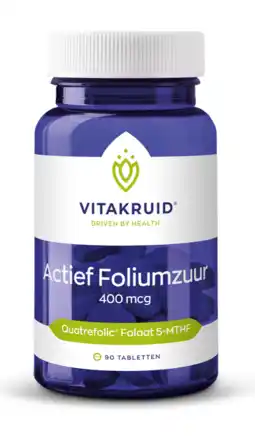 De Online Drogist Vitakruid actief foliumzuur 400mcg 100tb aanbieding