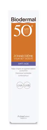 De Online Drogist Biodermal anti age zonnecrème gezicht spf50+ 40ml aanbieding