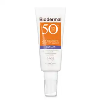 De Online Drogist Biodermal anti age zonnecrème gezicht spf50+ 40ml aanbieding