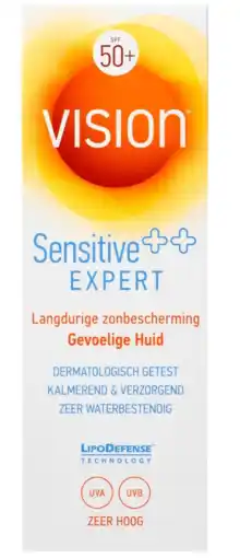 De Online Drogist Vision sensitive++ expert spf50+ 180ml aanbieding